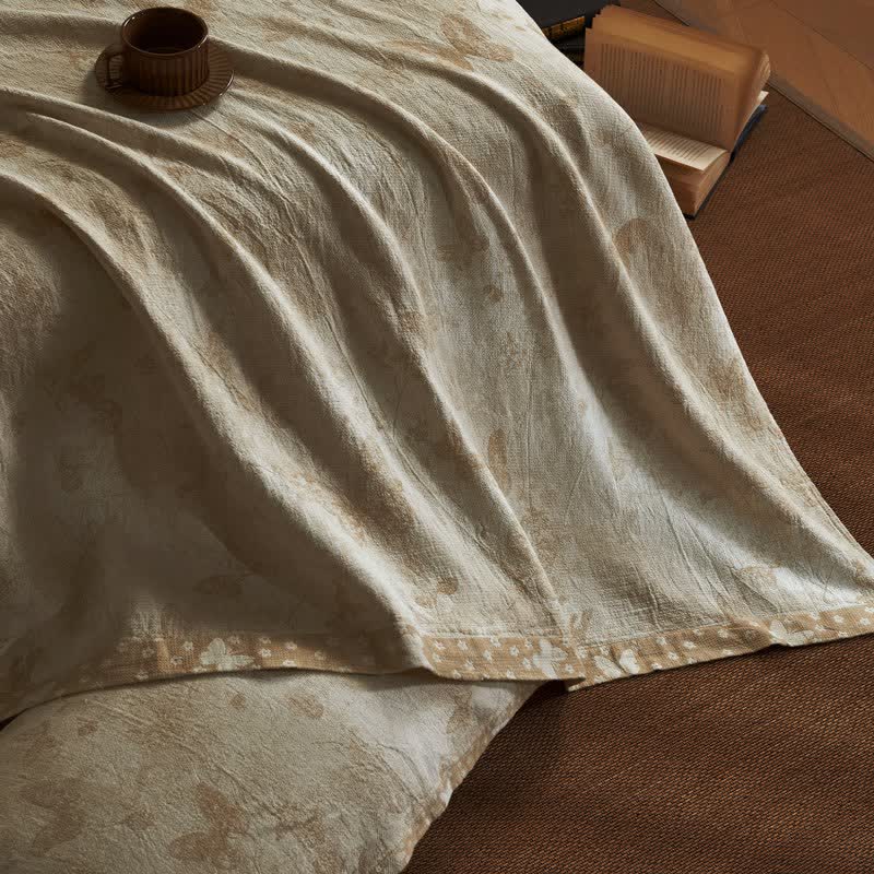 Ownkoti Artistic Vintage Butterfly Cotton Gauze Quilt - image 5