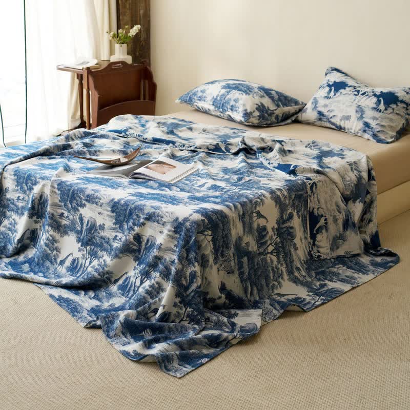 Ownkoti Country Toile Pure Cotton Sheet Bedspread - image 1