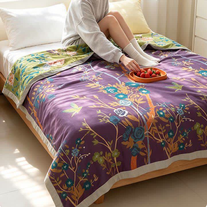 Ownkoti Garden Floral Cotton Gauze Quilt Blanket - image 5