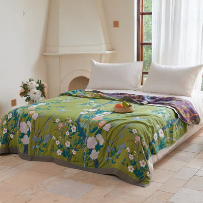 Ownkoti Garden Floral Cotton Gauze Quilt Blanket - image 2