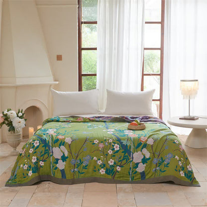 Ownkoti Garden Floral Cotton Gauze Quilt Blanket - image 1
