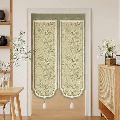 Ownkoti Oriental Floral Bird Doorway Curtain - 39"W x 55"L - image 0