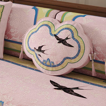 Ownkoti Oriental Lotus & Bird Print Sofa Protector - image 7