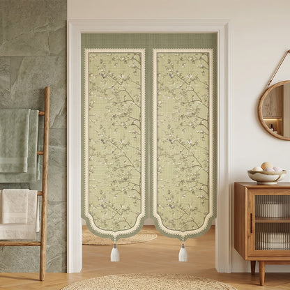 Ownkoti Oriental Floral Bird Doorway Curtain - image 2
