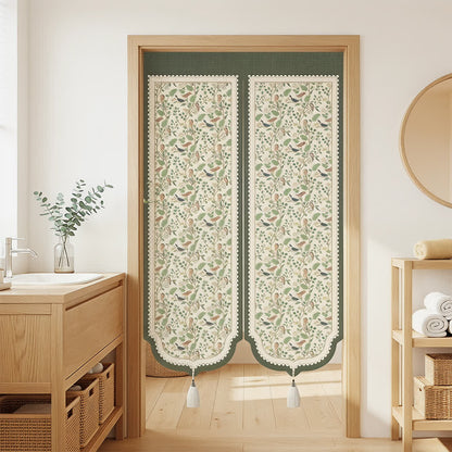 Ownkoti Forest Birds & Botanical Doorway Curtain - image 1