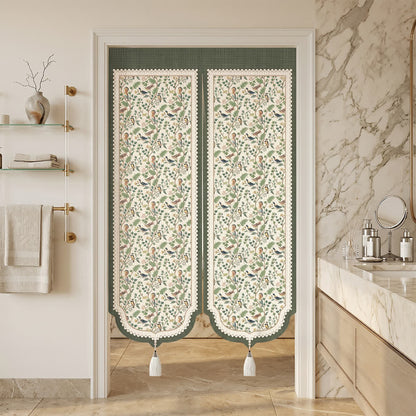 Ownkoti Forest Birds & Botanical Doorway Curtain - image 3