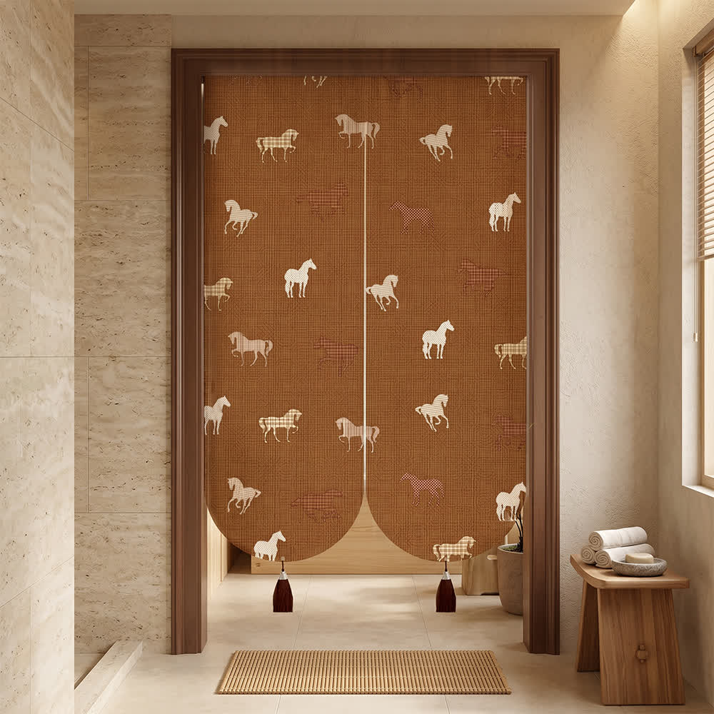 Ownkoti Brown Equestrian Room Divider Door Curtain - image 3