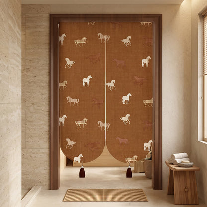 Ownkoti Brown Equestrian Room Divider Door Curtain - image 3