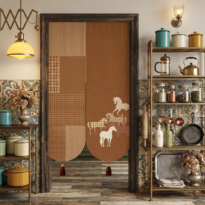 Ownkoti Vintage Equestrian Room Divider Door Curtain - image 2