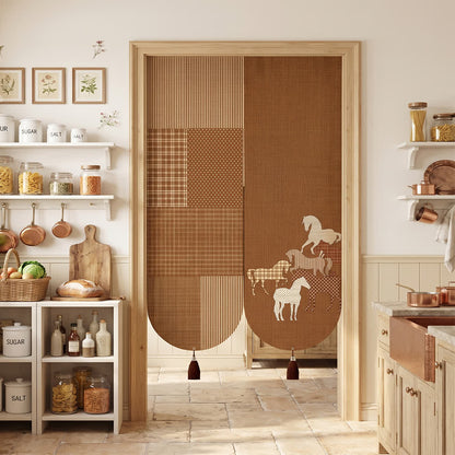 Ownkoti Vintage Equestrian Room Divider Door Curtain - image 1