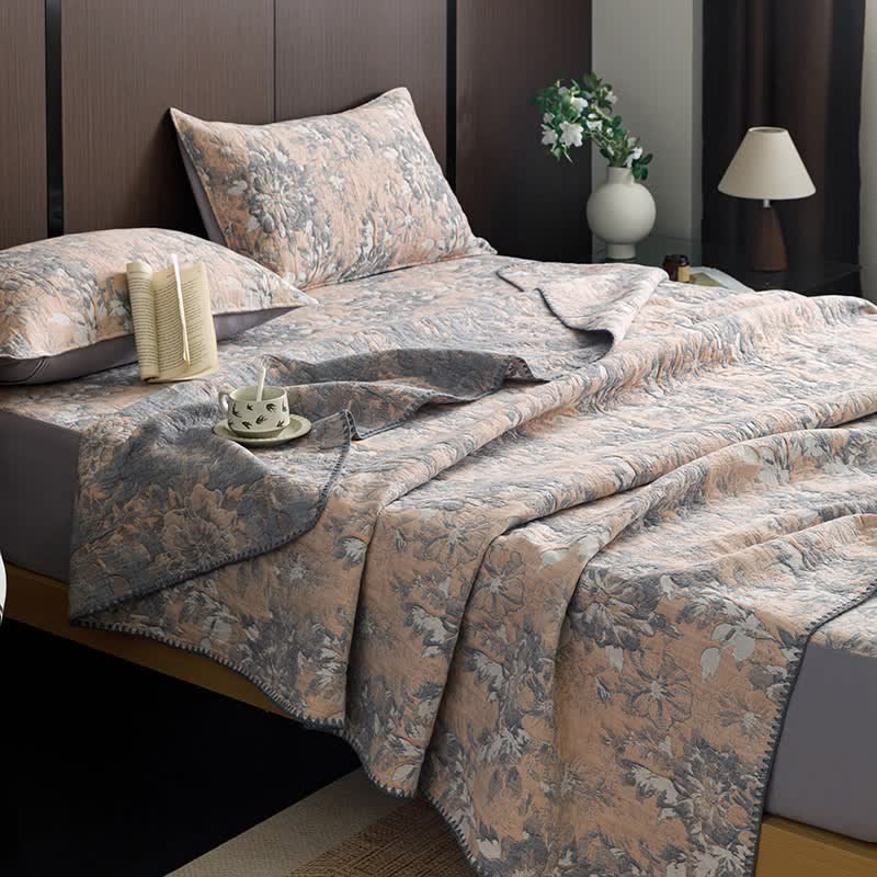 Ownkoti Vintage Floral Three-Layer Cotton Gauze Quilt - image 2