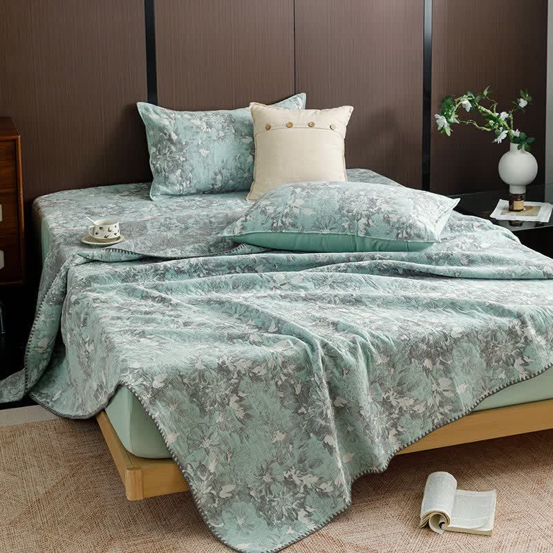 Ownkoti Vintage Floral Three-Layer Cotton Gauze Quilt - image 16