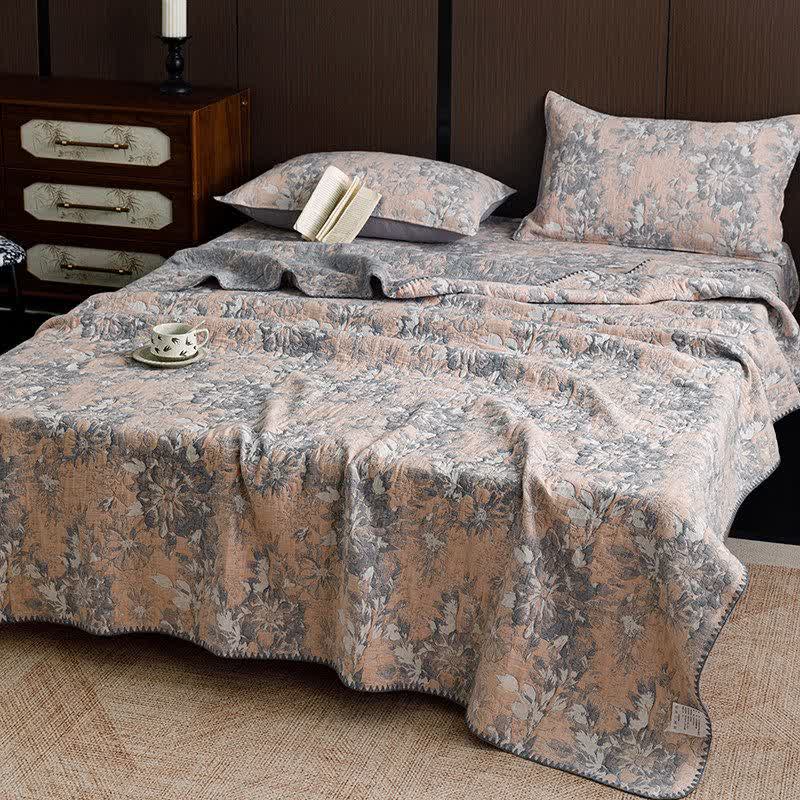 Ownkoti Vintage Floral Three-Layer Cotton Gauze Quilt - image 1