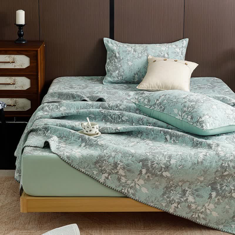 Ownkoti Vintage Floral Three-Layer Cotton Gauze Quilt - image 15