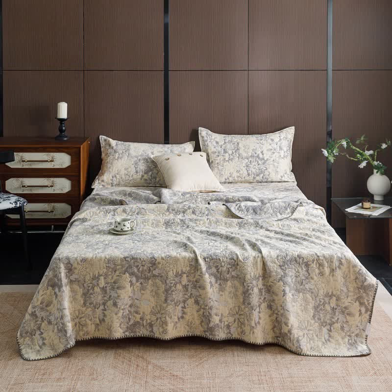 Ownkoti Vintage Floral Three-Layer Cotton Gauze Quilt - image 7