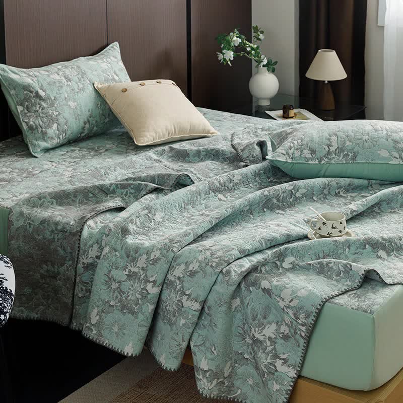 Ownkoti Vintage Floral Three-Layer Cotton Gauze Quilt - image 13