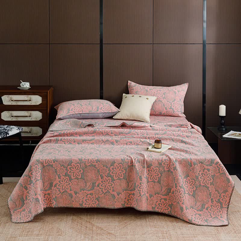 Ownkoti Farmhouse Floral Three-Layer Cotton Gauze Quilt - image 5