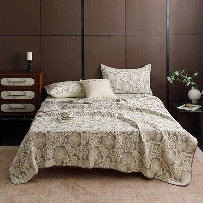 Ownkoti Farmhouse Floral Three-Layer Cotton Gauze Quilt - image 1