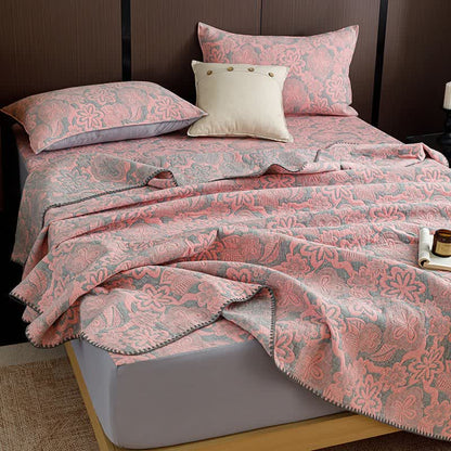 Ownkoti Farmhouse Floral Three-Layer Cotton Gauze Quilt - image 6