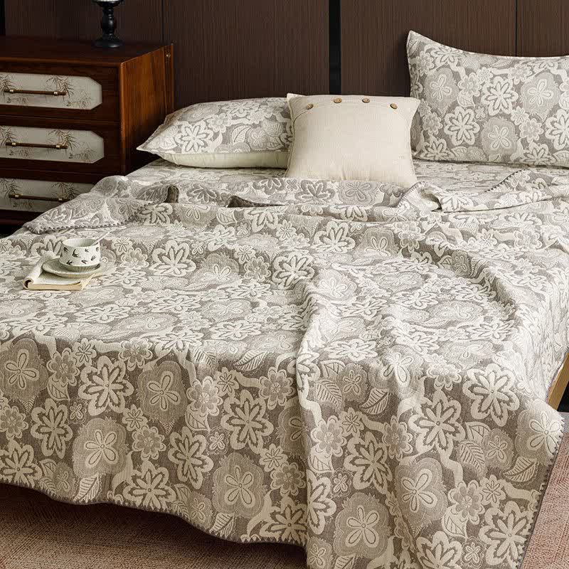 Ownkoti Farmhouse Floral Three-Layer Cotton Gauze Quilt - image 3
