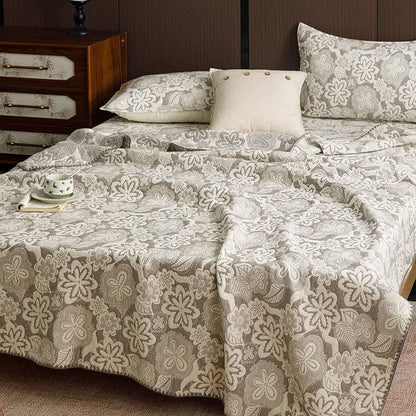 Ownkoti Farmhouse Floral Three-Layer Cotton Gauze Quilt - image 3