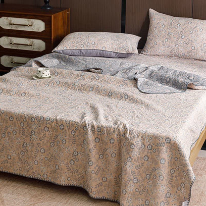 Ownkoti Soft Ditsy Floral 3-Layer Cotton Gauze Quilt - image 2