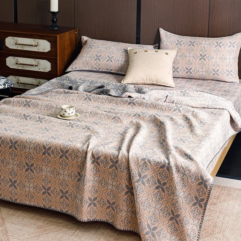 Ownkoti Geometric Floral 3-Layer Cotton Gauze Quilt - image 6