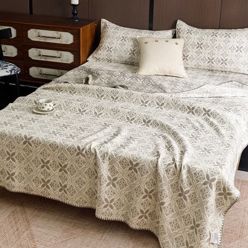 Ownkoti Geometric Floral 3-Layer Cotton Gauze Quilt - image 1
