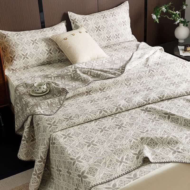Ownkoti Geometric Floral 3-Layer Cotton Gauze Quilt - image 2