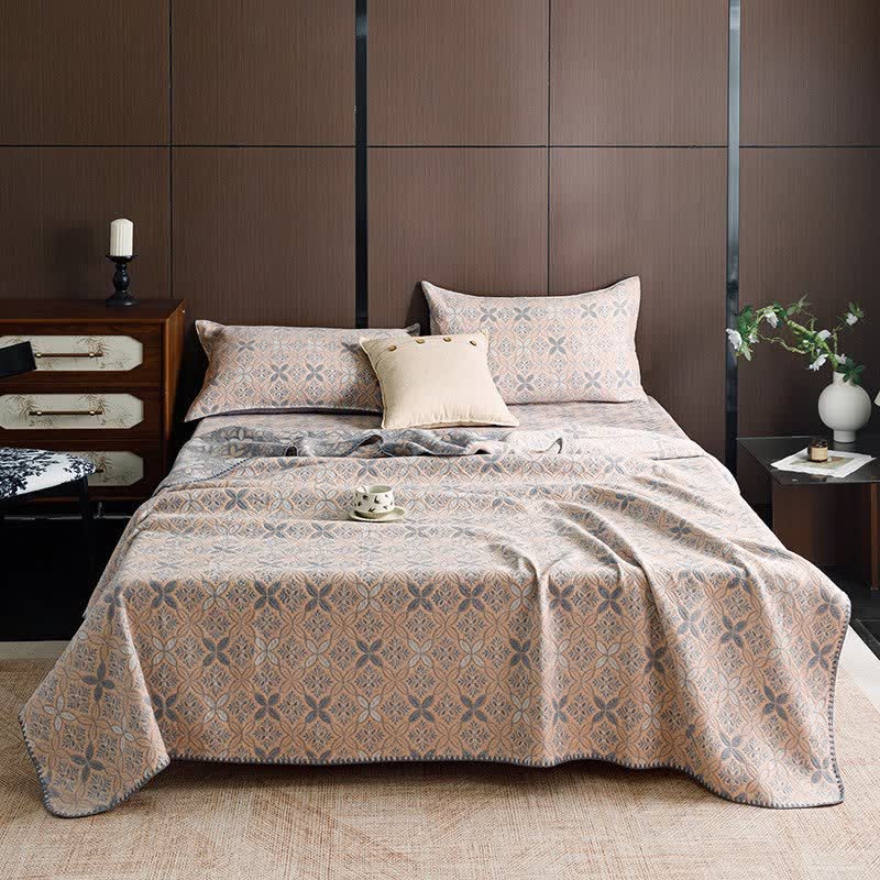 Ownkoti Geometric Floral 3-Layer Cotton Gauze Quilt - image 5