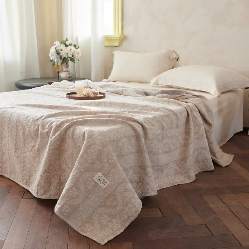 Ownkoti Subtle Textured Cotton Gauze Quilt Blanket - image 1