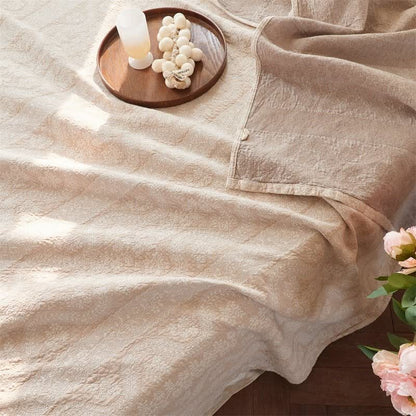 Ownkoti Subtle Textured Cotton Gauze Quilt Blanket - image 4