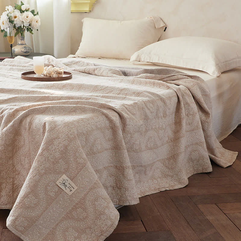 Ownkoti Subtle Textured Cotton Gauze Quilt Blanket - image 2