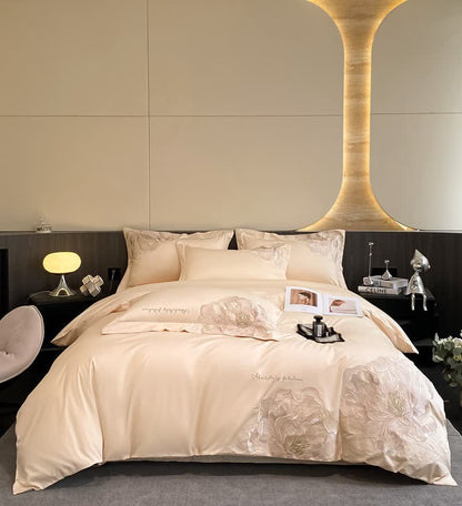 Ownkoti Luxury Peony Embroidered Cotton Bedding Set(4PCS) - image 10