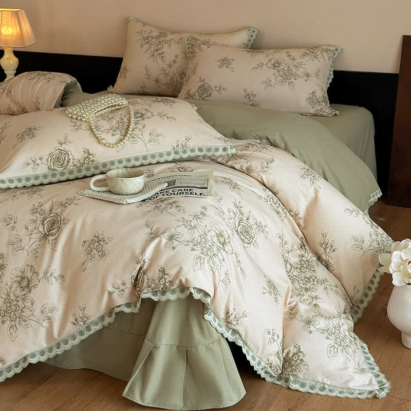 Ownkoti Romantic Garden Cotton Duvet Cover Set - image 1