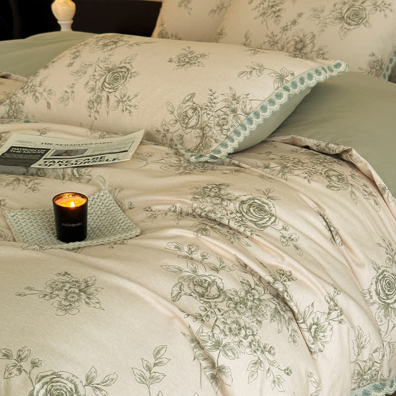 Ownkoti Romantic Garden Cotton Duvet Cover Set - image 7
