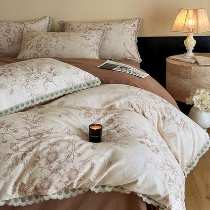 Ownkoti Botanical Bedding With Scalloped Lace Edging - image 5