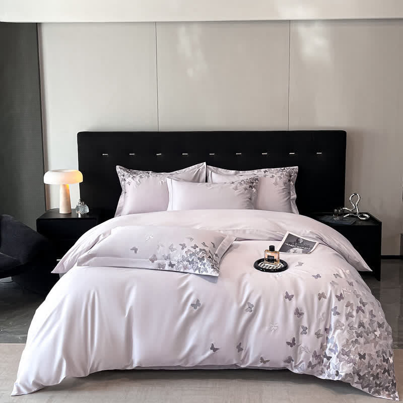 Ownkoti Butterfly Embroidered Pure Cotton Bedding Set(4PCS) - image 18