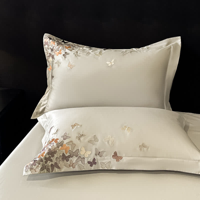 Ownkoti Butterfly Embroidered Pure Cotton Bedding Set(4PCS) - image 6