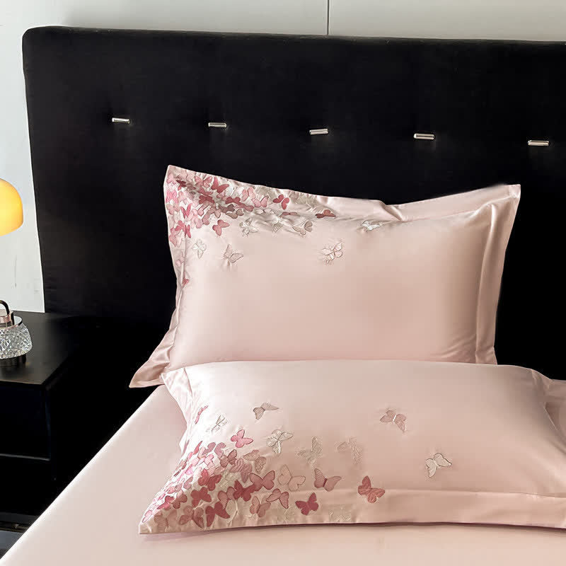 Ownkoti Butterfly Embroidered Pure Cotton Bedding Set(4PCS) - image 15