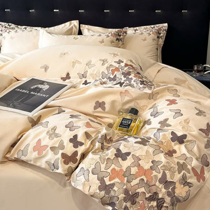 Ownkoti Butterfly Embroidered Pure Cotton Bedding Set(4PCS) - image 10