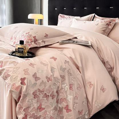 Ownkoti Butterfly Embroidered Pure Cotton Bedding Set(4PCS) - image 14