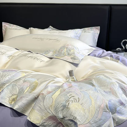 Ownkoti Luxury Floral Embroidered Cotton Bedding Set(4PCS) - image 9