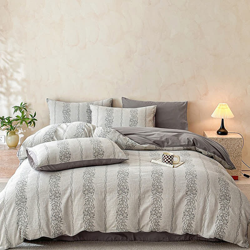 Ownkoti Yarn-Dyed Jacquard Cotton Gauze Bedding Set(4PCS) - image 10