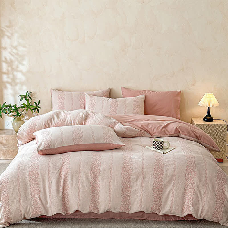Ownkoti Yarn-Dyed Jacquard Cotton Gauze Bedding Set(4PCS) - image 2