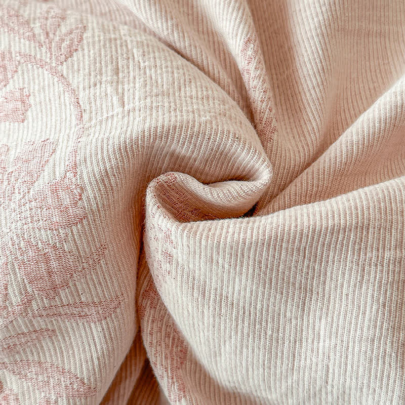 Ownkoti Yarn-Dyed Jacquard Cotton Gauze Bedding Set(4PCS) - image 6