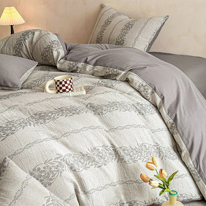 Ownkoti Yarn-Dyed Jacquard Cotton Gauze Bedding Set(4PCS) - image 12