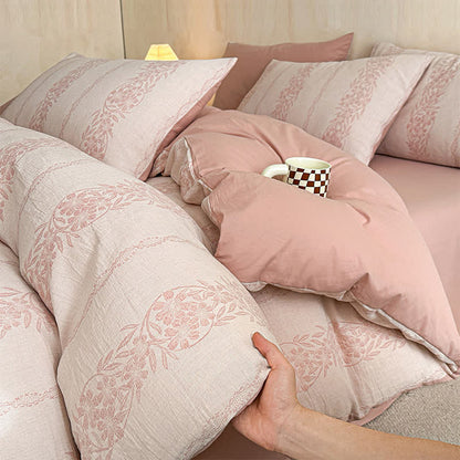 Ownkoti Yarn-Dyed Jacquard Cotton Gauze Bedding Set(4PCS) - image 3
