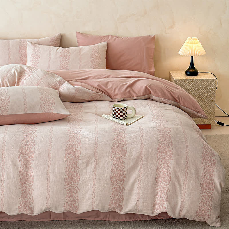 Ownkoti Yarn-Dyed Jacquard Cotton Gauze Bedding Set(4PCS) - image 1
