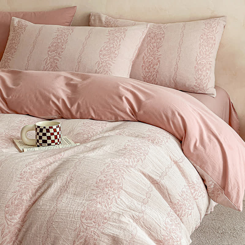 Ownkoti Yarn-Dyed Jacquard Cotton Gauze Bedding Set(4PCS) - image 5